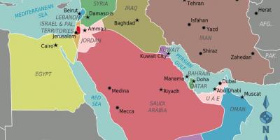 რუკა ომანი რუკა ახლო აღმოსავლეთში